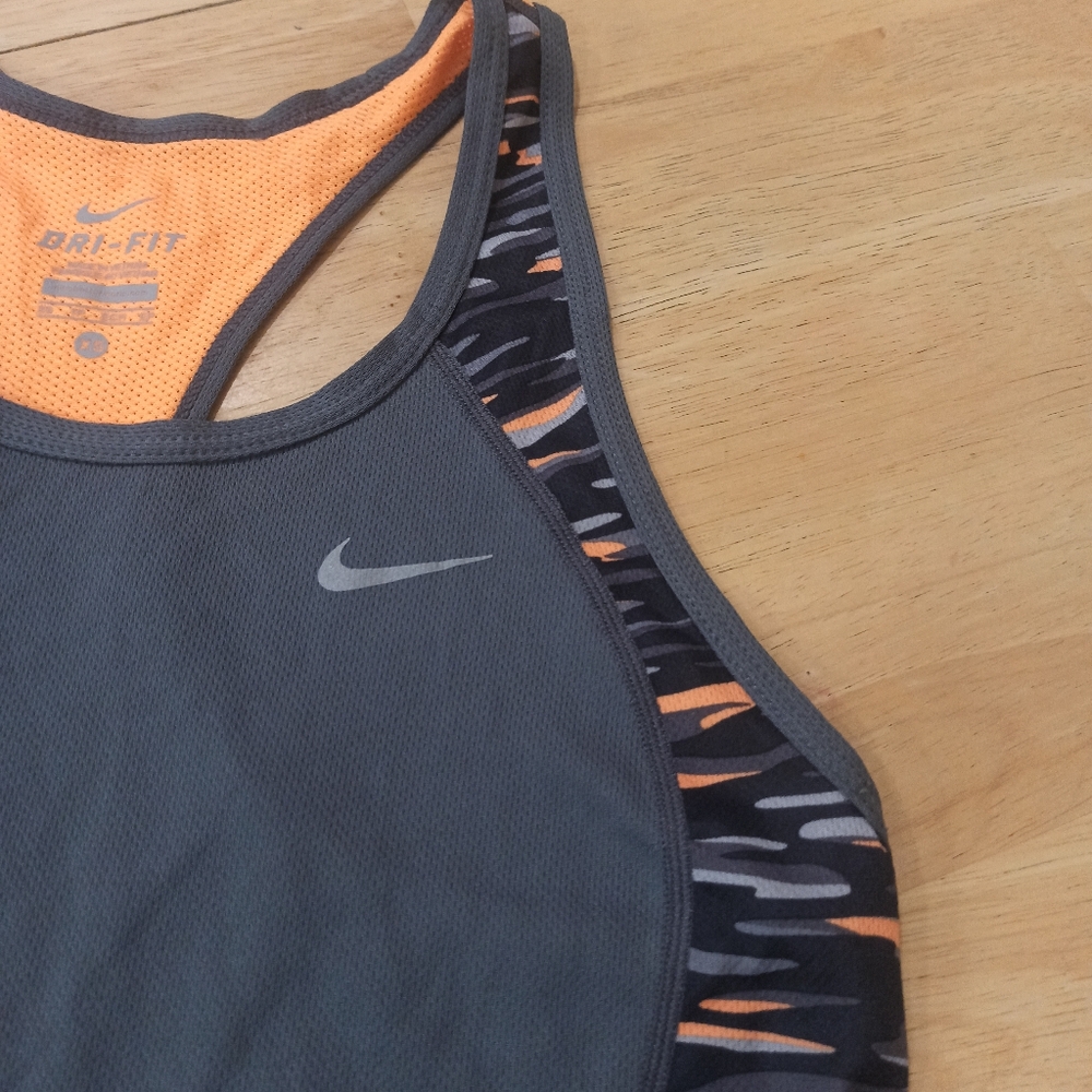 Nike Tank Top Womens XS gray orange Dri Fit  Running Athletic - Picture 5 of 16